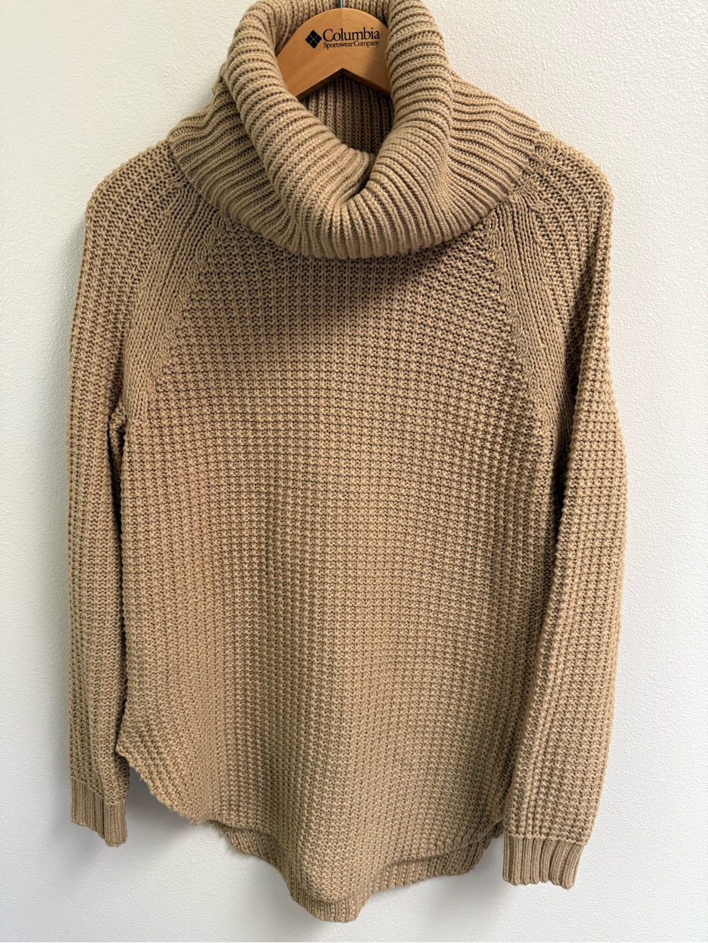 a new day Camel Waffle-Knit Turtleneck Sweater